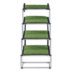 Dog Stairs for Car, 4 Steps Extra Wide Foldable Dog Ramp for Large Dogs with Non-Slip Surface, Portable Lightweight Pet Stairs Ladder for Car, SU