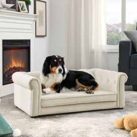 Elegant Rectangle Pet Bed for Medium and Large Dogs, Durable Elevated Dog Sofa Bed, Comfortable Dog Couch, Modern and Stylish Dog Sofa for Large (Color: AS PIC)